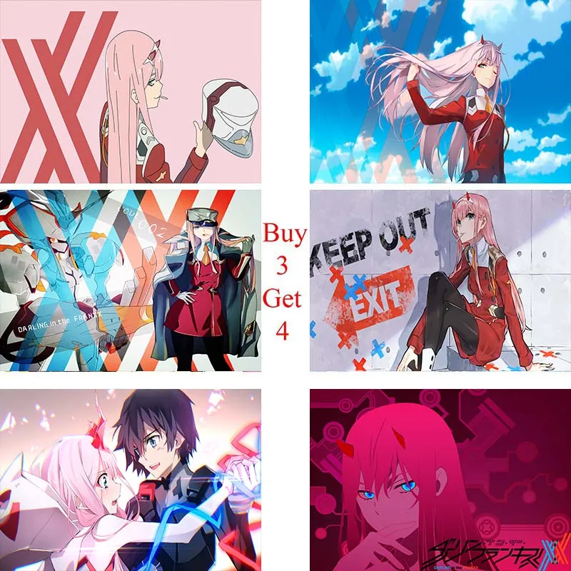 

DARLING in the FRANXX High Definition Wall Stickers Dutch white cardboard Home Decoration for Livingroom Bedroom