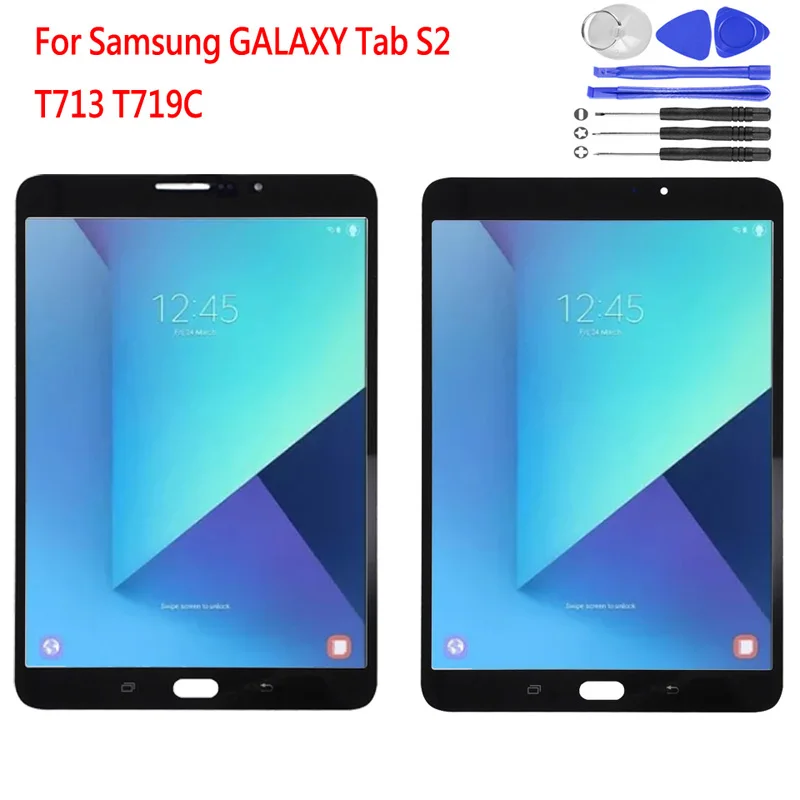 

New For Samsung Galaxy Tab S2 8.0 2016 T713 T719 T719C Lcd Display With Touch Screen Digitizer Panel Assembly Replacement+Tools