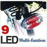 100 шт./лот 9-светодиодный велосипедный велосипед Велоспорт светодиодный лазерный защита задних фонарей Предупреждение ющий фонарь 7 функций
