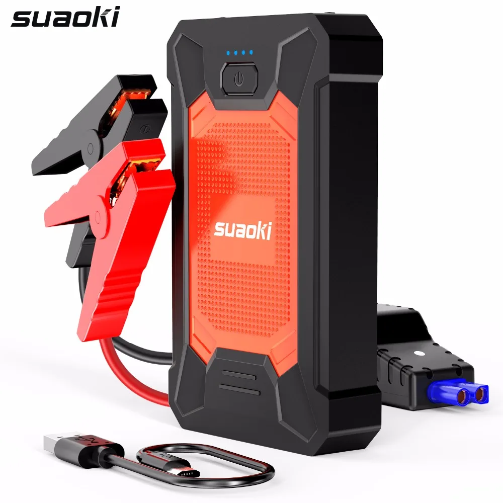 

SUAOKI CJS03 600A Peak Waterproof Jump Starter Power Bank up to 4L Gas or 2L Diesel Engine Emergency Start of 12V Vehicles Cars