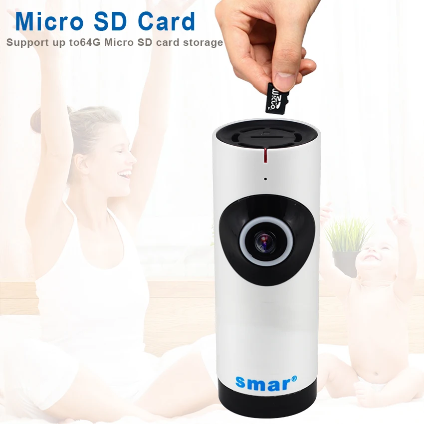 Smar HD 720P Беспроводная ip камера 360 градусов панорамная рыбий глаз ночного видения
