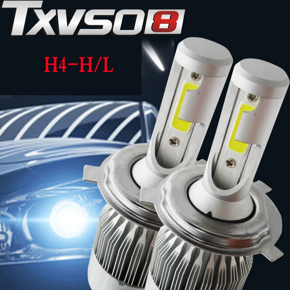 Автомобильный светодиодный H4 CREE чип 9200LM Ксенон на Основное освещение двойной луч
