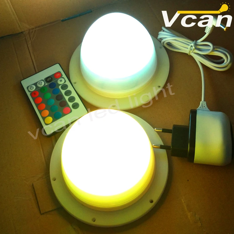 

6PCS DHL Free Shipping LED Battery Operated Crystal base light under vase centerpiece light for Wedding