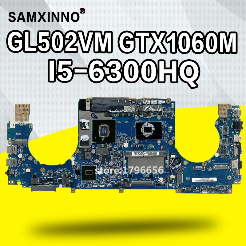 Материнская плата для ноутбука GL502VM GTX1060/3G 8G RAM I5 6300HQ For Asus GL502 GL502V GL502VML тестовая