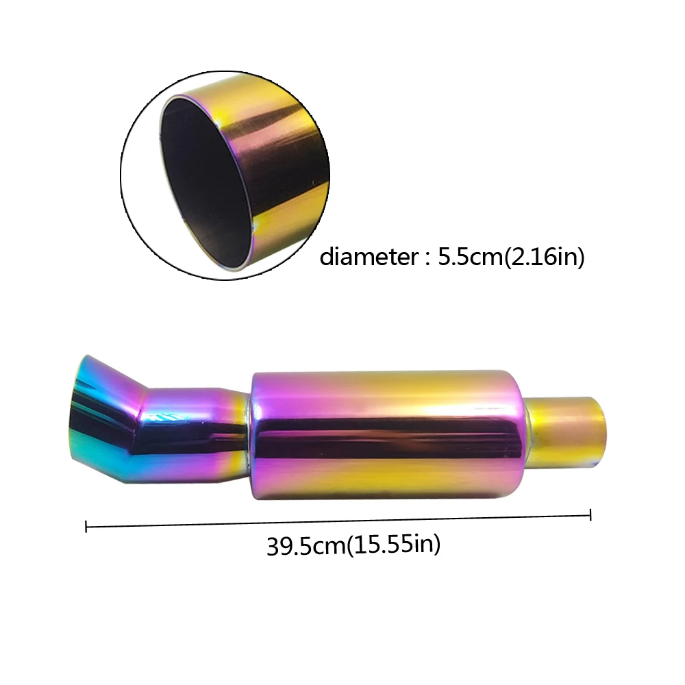 

Universal Welding Car Auto Exhaust Muffler Tip Stainless Steel Pipe Chrome Trim Modified Car Rear Tail Throat Liner Accessories