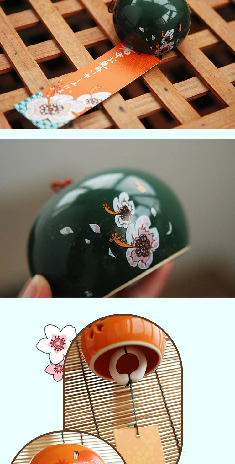 Японские вишни и ветра керамические колокольчики японские двери и окна орнаменты подарки ко дню рождения творческие девушки