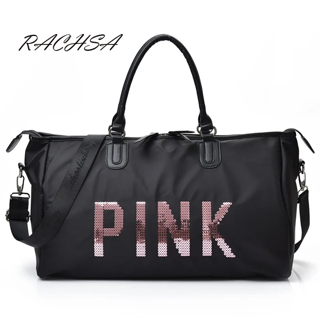 Black pink duffle bag Clearance