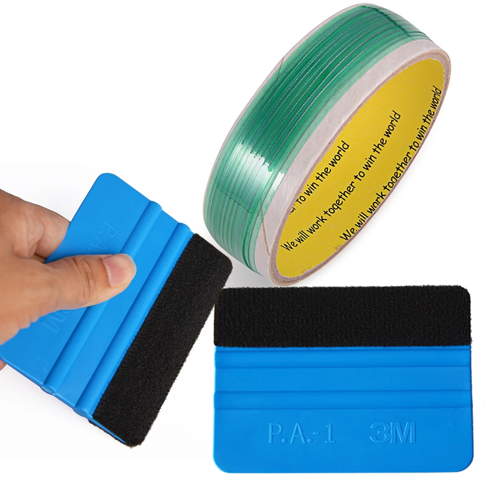 

EHDIS 500CM Knifeless Tape Design Line with 2pcs 3M Carbon Fiber Felt Squeegee ice scraper window tinting tool cutting tool
