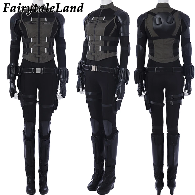 Black Widow Costume from Avengers Infinity War - Perfect for Carnival, Halloween, and Cosplay as Natasha Romanoff - Includes Jumpsuit for Looking Like Your Favorite Superhero image 4