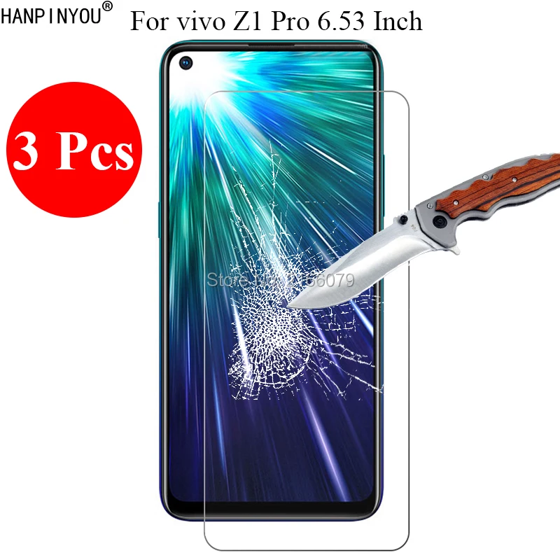 

3 Pcs/Lot New 9H 2.5D Tempered Glass Screen Protector For vivo Z1 Pro Z1Pro 6.53" Protective Film + Clean Tools