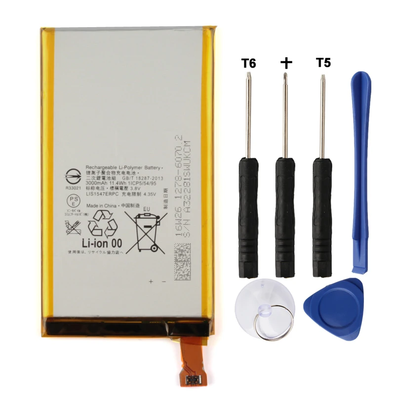 

Original Replacement Battery LIS1547ERPC For SONY Z2A Z2 MINI ZL2 SOL25 D6563 LIS1547ERPC Authentic Phone Batteries 3000mAh