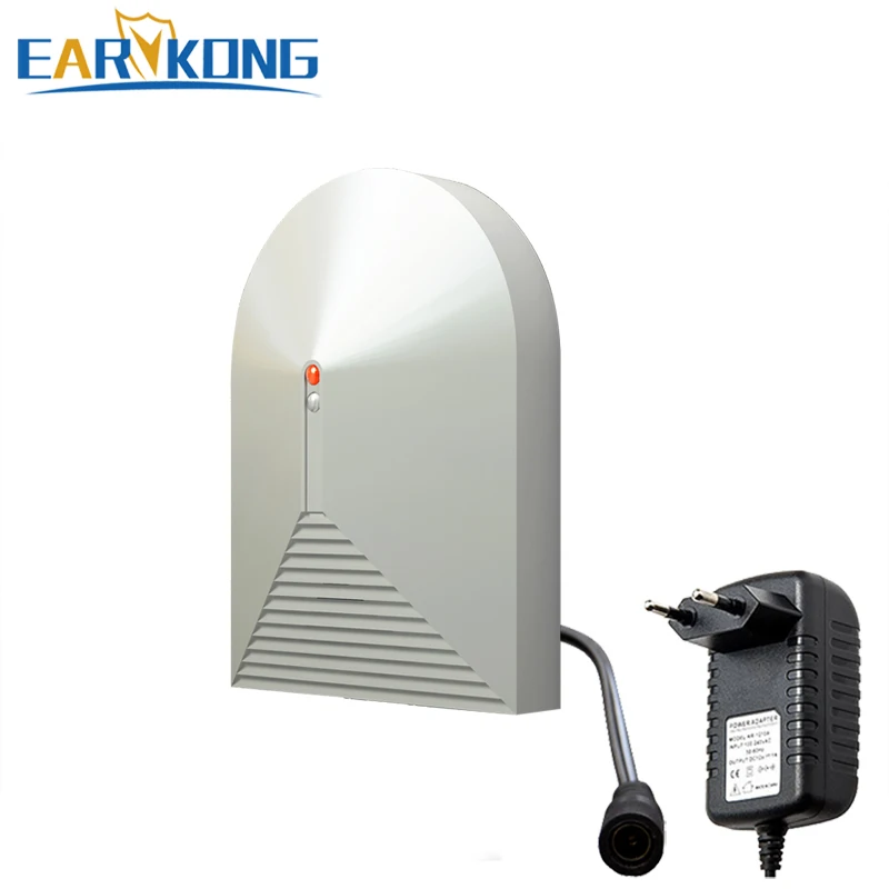 

433MHz Wireless Glass Broken Sensor For Wireless WiFi GSM Alarm System Home Burglar Alarm System Power Adapter Include