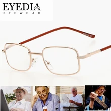 Старинные очки для чтения для женщин и мужчин, ретро Роскошные брендовые дизайнерские очки из нержавеющей стали, дальнозоркость, Пресбиопия, мода L081CJ