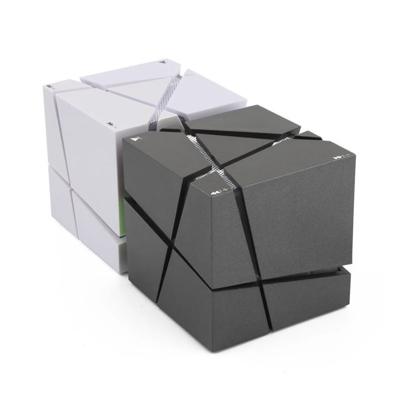 Rubik's Cube Qone7 EDGE Portable Mini Bluetooth Speaker LED Stereo Sound Box Mp3 Player Subwoofer Speakers Built-in Battery FM |