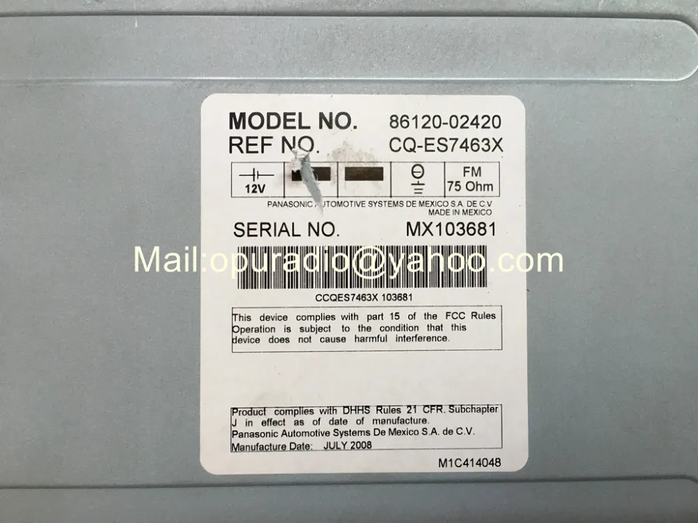 86120-02420 Toyota Matrix JBL radio (3)