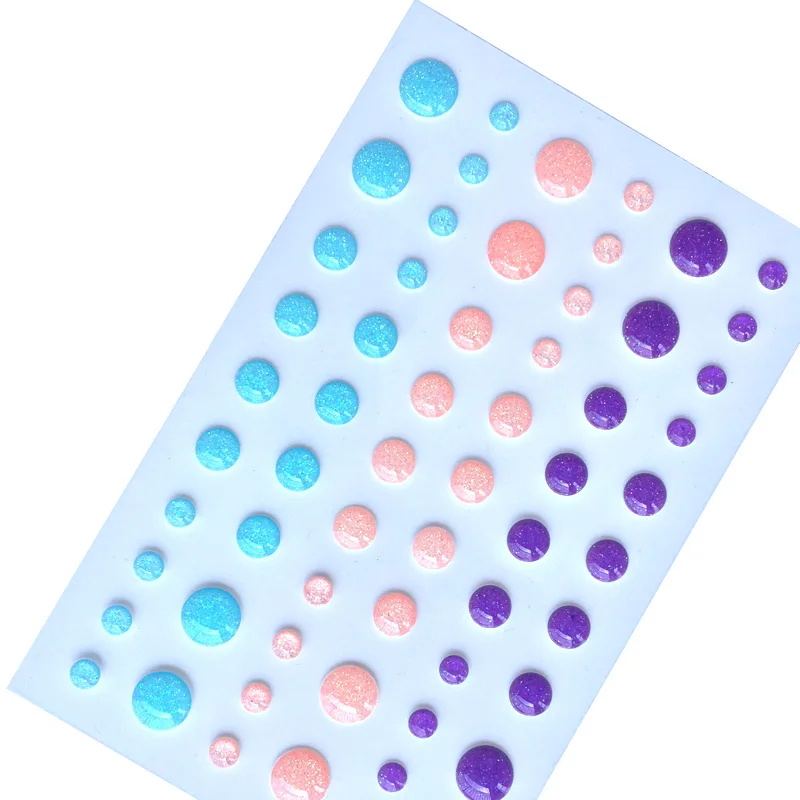 Round Assorted Size Self Adhesive Enamel Dots Sticker For Scrapbooking 