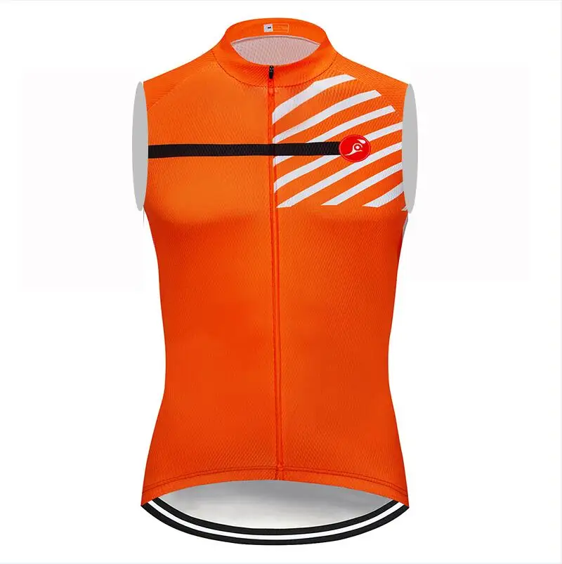sleeveless jersey Оранжевый командный Топ, одежда для велоспорта, Ropa Ciclismo, мужская летняя быстросохнущая одежда без рукавов для велоспорта - Цвет: sleeveless jersey