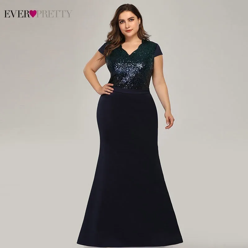 

Plus Size Sparkle Mother Of The Bride Dresses Ever Pretty Sequined Mermaid Elegant Navy Blue Mother Dresses Robe De Soiree 2019