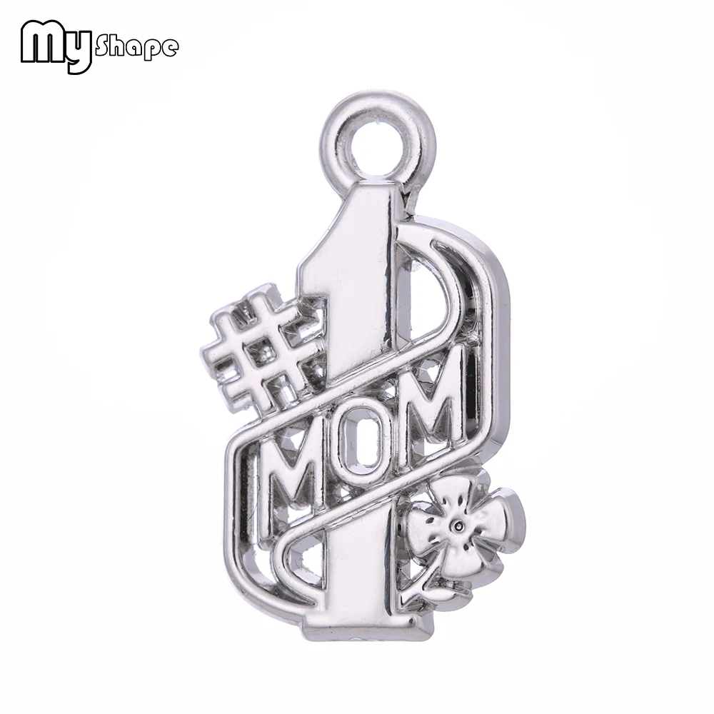 Подвески в виде цветка my shape number one mom очаровательное серебристое покрытие из