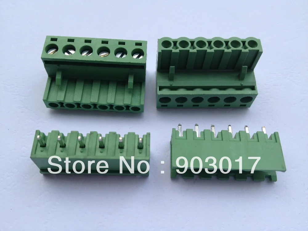 유형 녹색 6way/핀 5.08mm 나사 터미널 블록 커넥터 로트 당 20 개 핫 세일