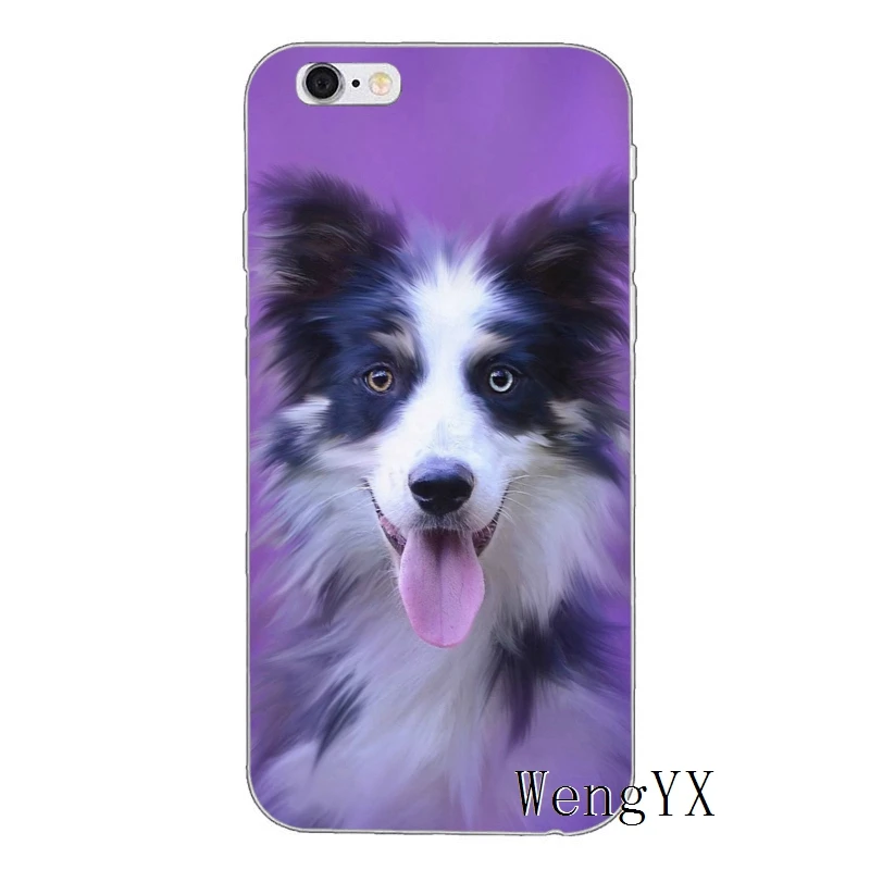 Арт бордер колли прекрасная собака для iPhone X XR XS Max 8 7 плюс 6s 6 плюс SE 5S 5c 5 4S 4 iPod Touch чехол мягкий чехол для телефона - Цвет: collie-dog-A-06