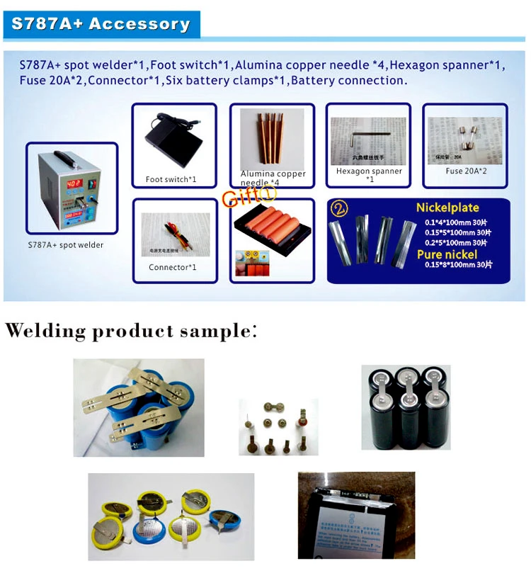 Светодиодный точечный сварочный аппарат с импульсной батареей 787A+ точечный сварочный аппарат микро-компьютер 18650 микро сварочный светодиодный светильник+ никель+ зажим для аккумулятора