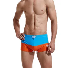 Мужские брюки из быстросохнущего материала, шорты-боксеры для серфинга, лоскутные пляжные спортивные бегуны для плавания