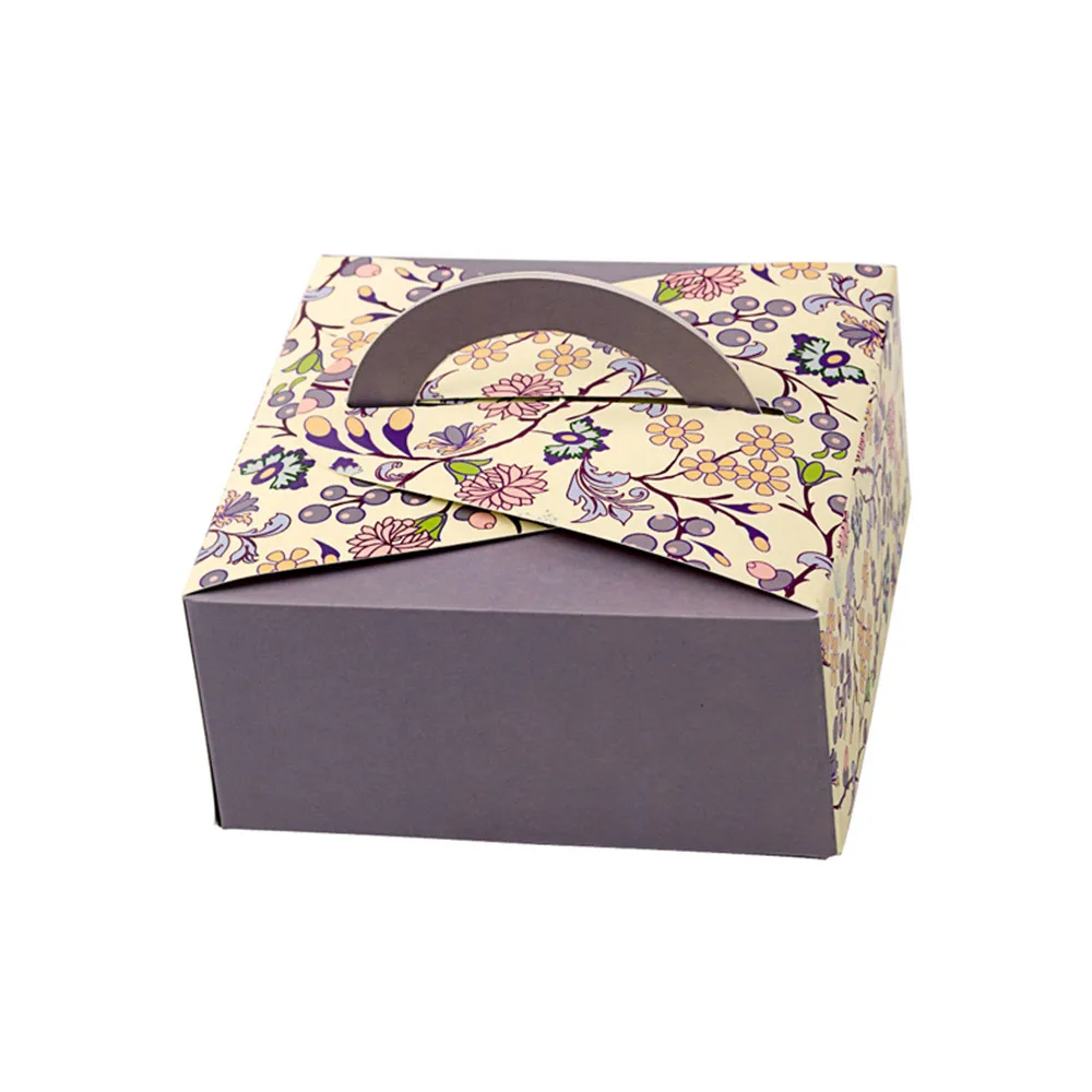 Vintage Cute Handled Cake Paper Box 50G 100G Moon Cake