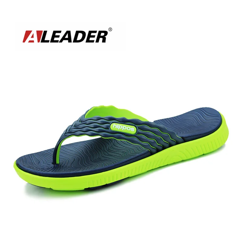 Aleader New 2019 Summer Mens Flip Flops High Quality Soft Massage Beach Slippers Fashion Men Sandals Casual Sapatos Masculino huismerk kopen in de aanbieding Aleader New 2019 Summer Mens Flip Flops High Quality Soft Massage Beach Slippers Fashion Men Sandals Casual Sapatos Masculino huismerk kopen in de aanbieding