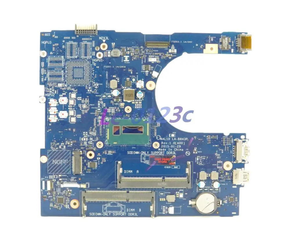 Fulcol для Dell Inspiron 5458 5558 5758 Материнская плата ноутбука i5-5250U Процессор AAL10 LA-B843P XCFXD 0xcfxd CN-0XCFXD