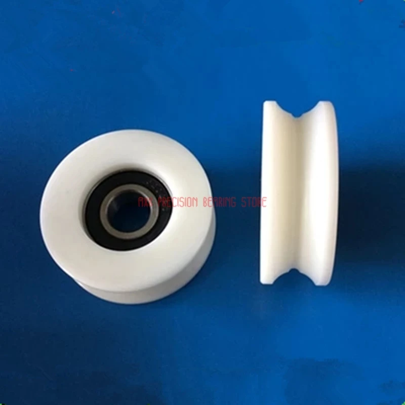 2023 Hot Sale Sale 624 Plastic Bearing Nylon U Type Rail Wheel Groove Wheel Aluminum Alloy Pulley Suspension Concave 4 18 6