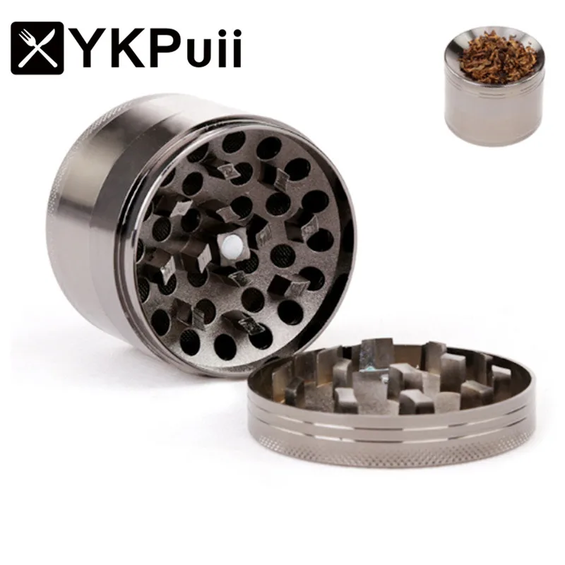55mm 4 layers Zinc Alloy Metal Herb Tobacco Grinder Crank Smoke Crusher