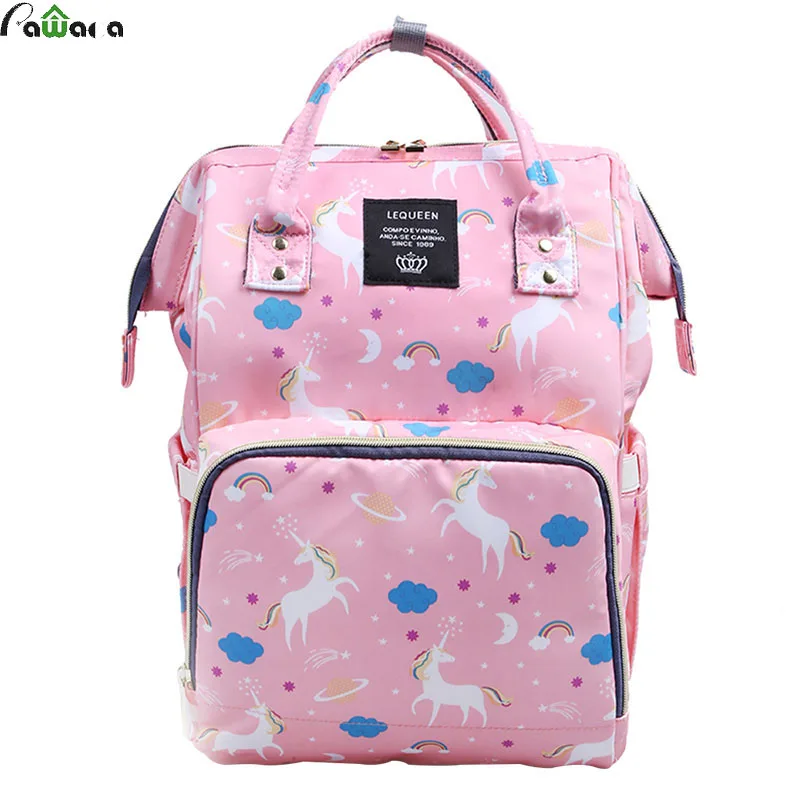 

Large Capacity Backpack Mothers Mummy Diaper Bagpack Bag Kawaii Unicorn Baby Bottle Maternity Nappy Nursing Bag for Baby Care