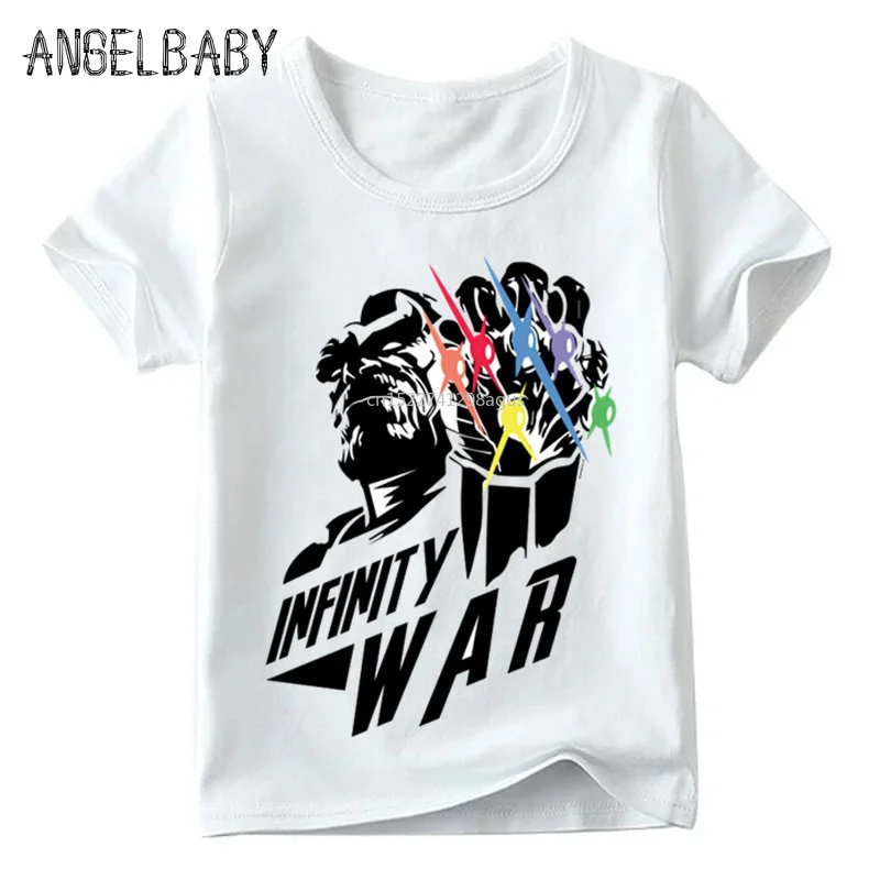 

Children Gauntlet Thanos Avengers Villa Funny T shirt Baby Boys/Girls Infinity War Titan Print Tops Kids Casual T-shirt,HKP5513
