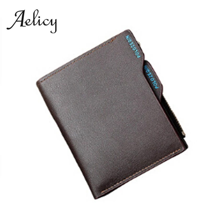 Aelicy кошелек для карт короткий Ретро стиль из искусственной кожи мужской двойной