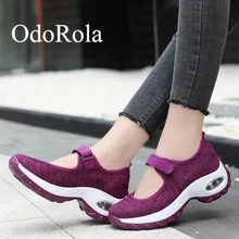 OdoRola/женские кроссовки на плоской платформе; женская повседневная спортивная обувь на воздушной подушке; женская обувь, увеличивающая рост; Танцевальная обувь; обувь из сетчатого материала