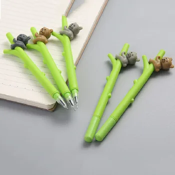 

2pcs/lot Stylus Pens Gel Ink Pen 0.5mm Cute Animal Pen Koala Climbing Trees Creative Stationery Student Writing Supplies