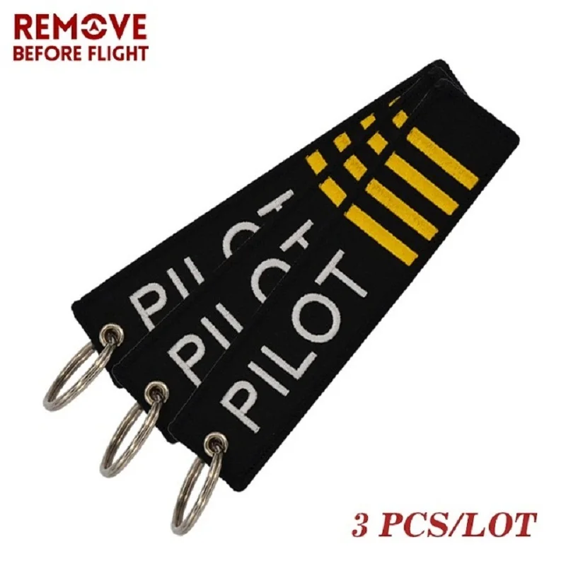 

Fashion Motorcycle Keychain Aviator Flight Follow Me Chain Jewelry Embroidery Pilot Key Ring Aviation Gift Key Holder 3 PCS/LOT