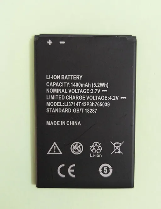 B TAIHENG Новый 3 7 V 1400mAh LI3714T42P3H765039 Аккумулятор для телефона ZTE Blade A3 T220 AF3 T221 A5