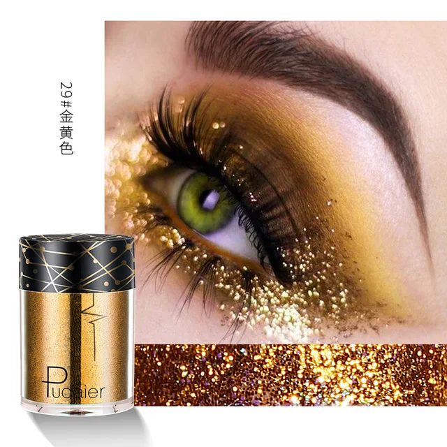 Сияющие тени для век Maquillaje Shimmer алмазные тату свободный порошок 36 цветов металлик