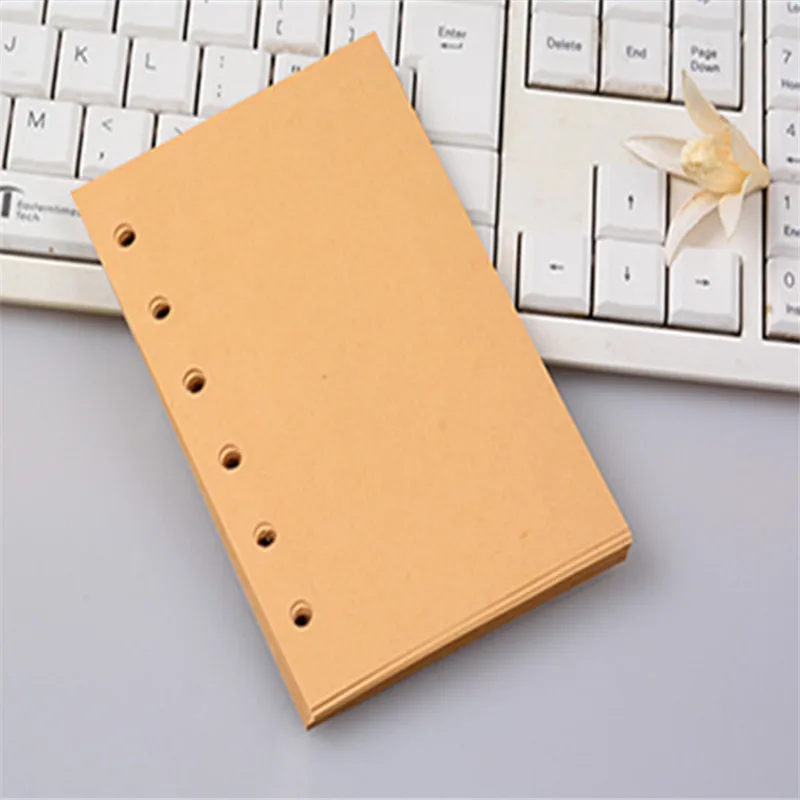 

6 hole loose-leaf paper Blank Pages/Line Pages/kraft Pages/wisdom Pages 48 sheets bind paper writing school office supplies