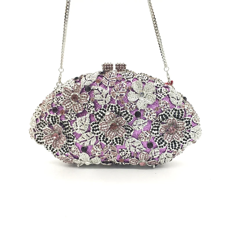 Женская Дамская сумочка для вечеринок, бриллианты, элегантные кошельки, роскошные клатчи, свадебные дизайнерские сумки-кошельки с цветами и кристаллами
