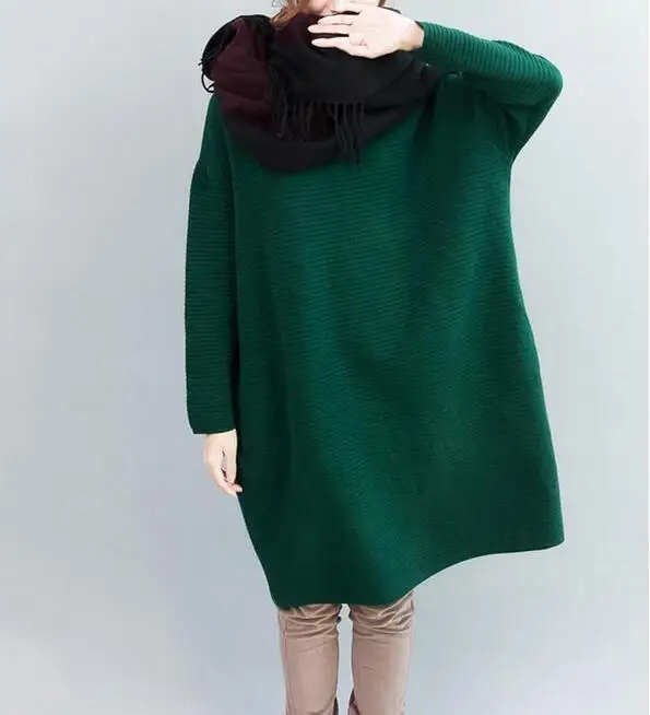 Весна Досуг большой размер для беременных свитер модные однотонные утолщение в длинном абзаце для беременных женщин dre