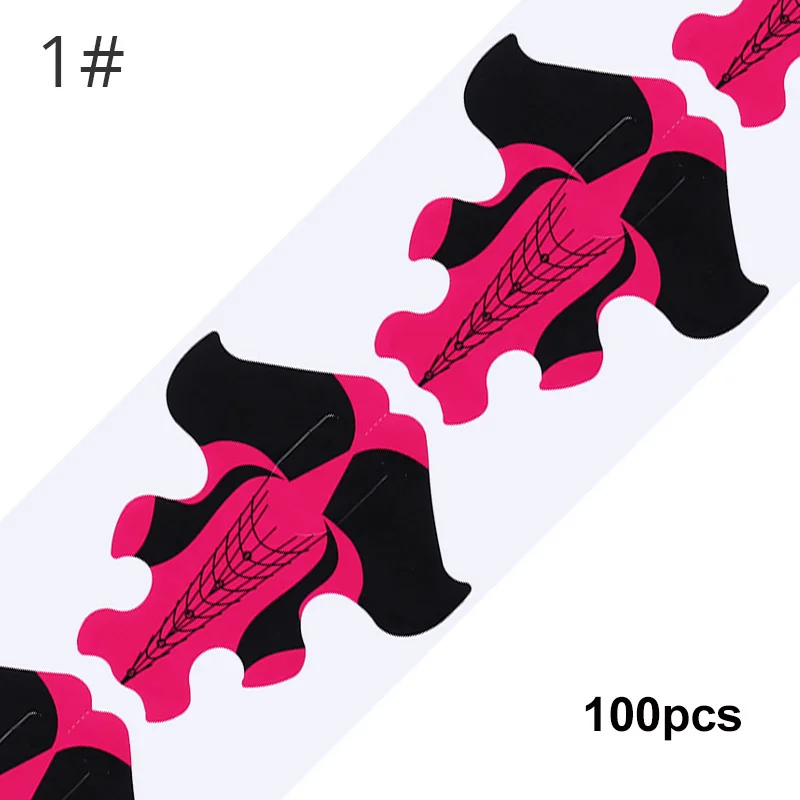 100/20 шт форма для ногтей рулон овальной формы клей для акрилового УФ-геля для наращивания ногтей советы для маникюра инструмент для формы ногтей - Цвет: 1