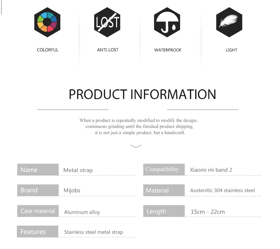 Mi jobs подходит для xiaomi mi 2 band mi 2 браслет металлический браслет из нержавеющей стали mi 2 band accessorys Замена