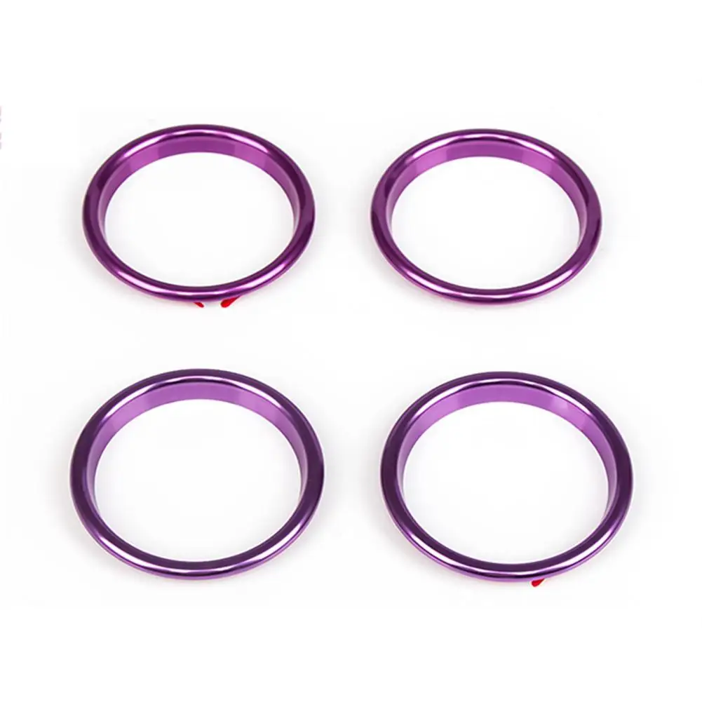 4 piezas de aire acondicionado de salida de aire anillos brillantes coche decorativo anillos para Audi A3 Interior decoración brillante tira