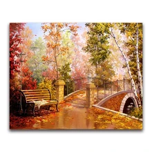 На заказ Алмазная картина Осенние Пейзажи вышивка крестиком Санта Клаус Снеговик hibah домашний декор diy pintura Алмазная мозаика Круз фильмы