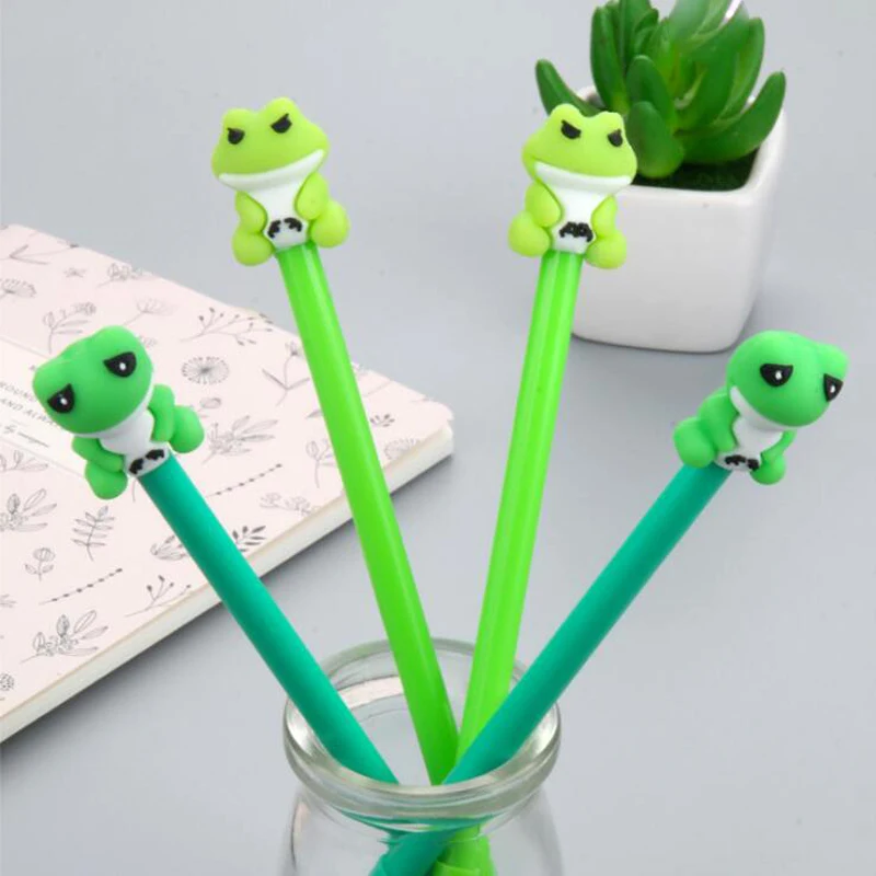 

1 pcs Novel cartoon stereoscopic Frog 0.5mm gel pen Office School Supplies Stationery gift Pen writing supplies