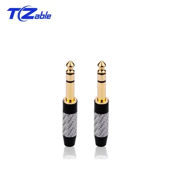 

6. 5MM Plug 6. 35MM Male To Male Connector Mono Audio Plug Jack For Amplifier Microphone Mixer Speaker Plug Conversion Connector