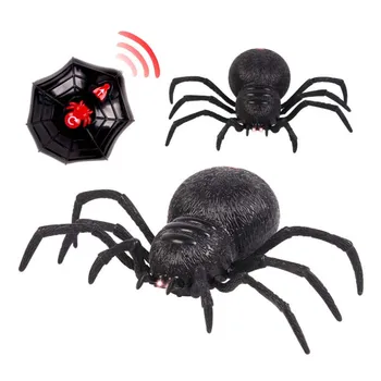 

Two channels Remote Control Spider Scary Wolf Spider Robot Realistic Novelty Prank Halloween Holiday RC Tricky Funny Prank Toys